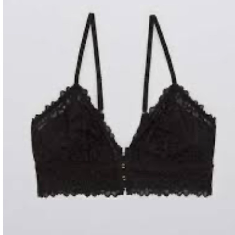 aerie Lace Bralette - Black - Picture 2 of 5